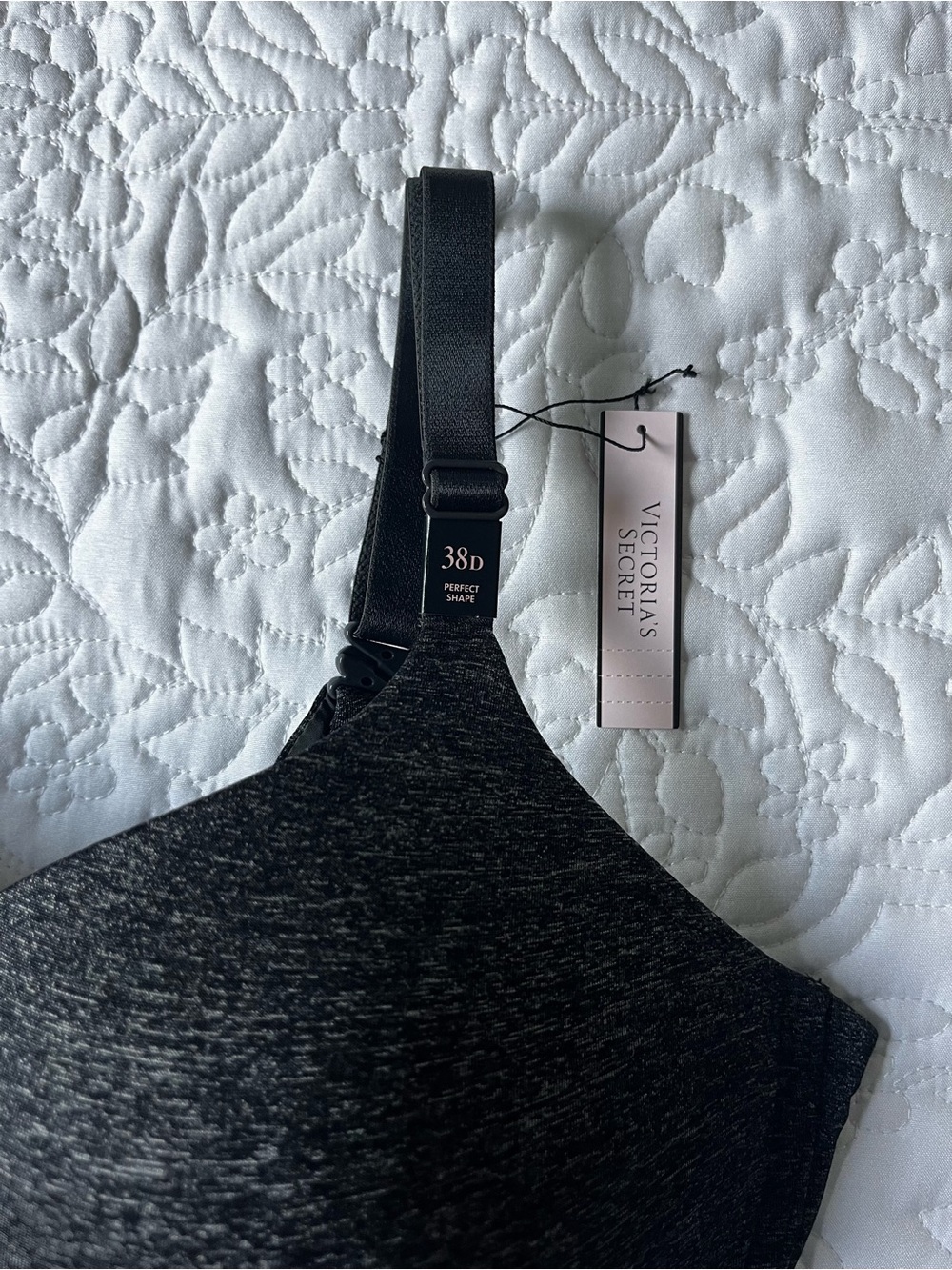 Victoria's Secret Black Heather Perfect Shape Bra 38D - Picture 4 of 6